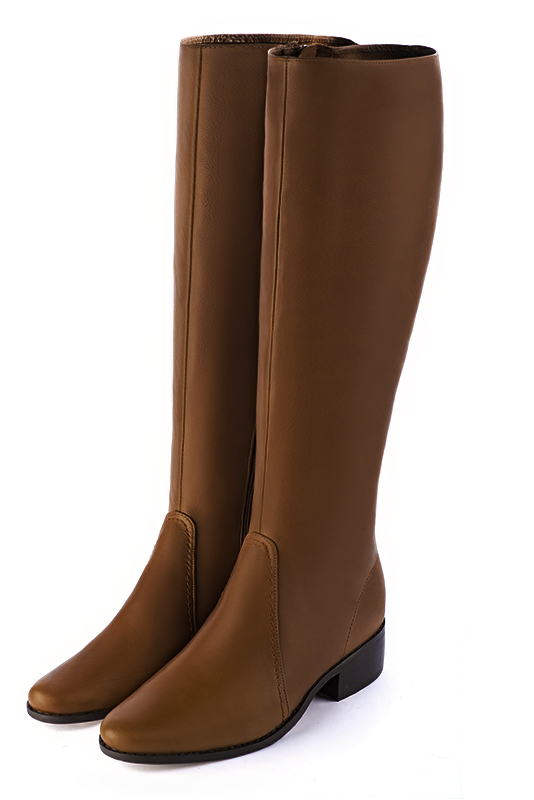 Bottes femme cavali res sur mesures marron caramel Mollets fins